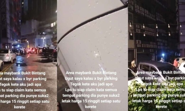 Driver refuses to pay RM15 to jaga kereta for public parking space in KL, comes back to a scratched car