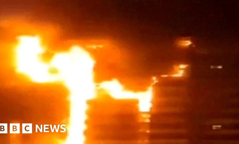Huge fire at Gandhi hospital in Iran capital Tehran