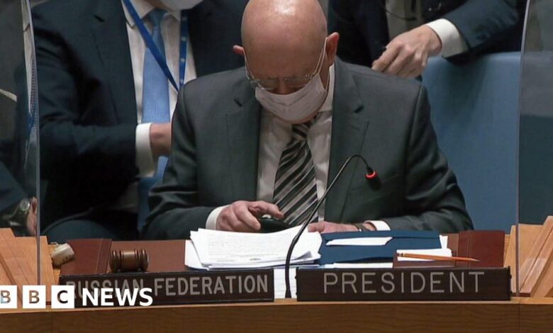 Watch: Moment vibrating phones alerted UN to Russia’s invasion of Ukraine