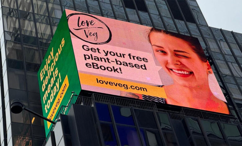 Love Veg celebrates fresh beginnings with Times Square billboard