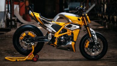 Trickster: A stunt-inspired TVS Apache RTR 310 by Smoked Garage