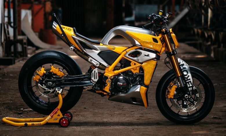Trickster: A stunt-inspired TVS Apache RTR 310 by Smoked Garage