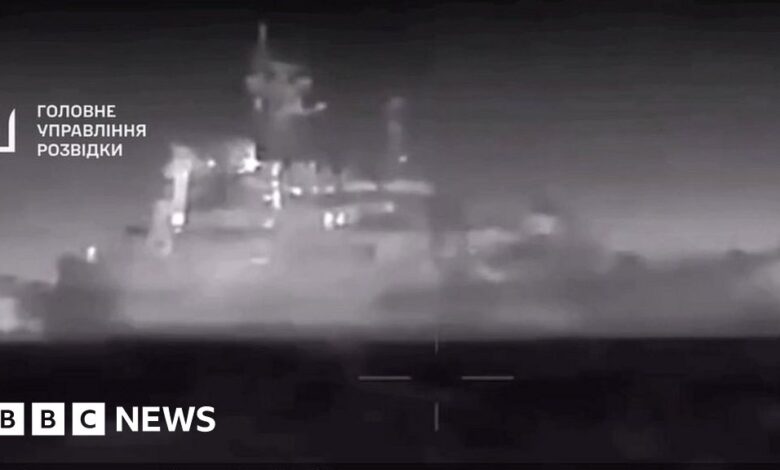 Russian landing ship Caesar Kunikov sunk off Crimea, says Ukraine