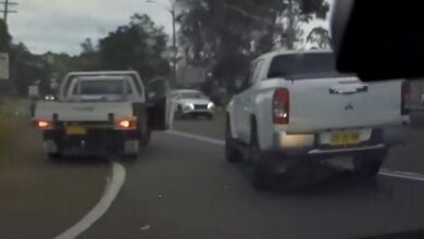 Road-raging rental HiLux driver caught on dashcam