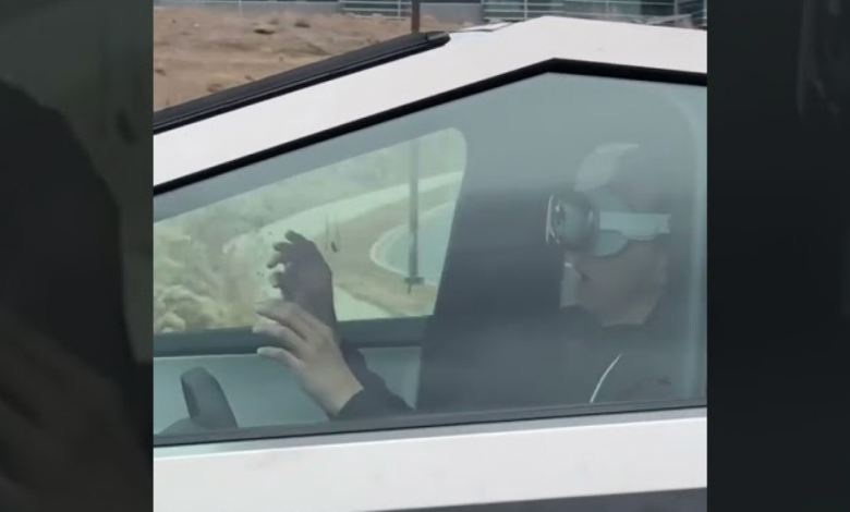 Tesla Cybertruck Driver Caught Using Apple Vision Pro VR