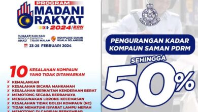 PDRM saman 50% discount at Program Madani Rakyat Zon Tengah event - Feb 23-25 in Kuala Selangor