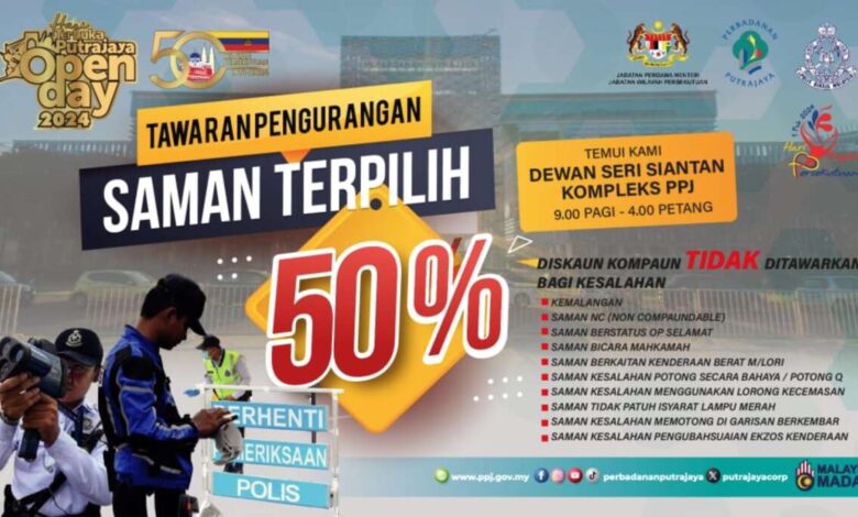 PDRM saman 50% discount at Putrajaya Open Day 2024 – till Feb 4, Dewan Sri Siantan, Kompleks PPJ