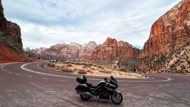 Southern Utah Arizona motorcycle loop Zion National Park BMW R 1600 GTL Grand America