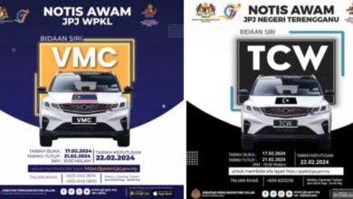 JPJ eBid: VMC and TCW number plates up for bidding