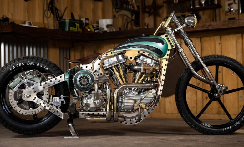 The People's Champ: A Harley Panhead with a Merlin hand-crank starter