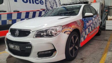 The last Australian-made NSW highway patrol car has handed in its gun and badge
