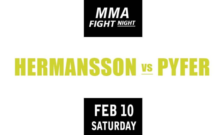 Jack Hermansson vs Joseph Pyfer full fight video UFC Vegas 86 poster by ATBF