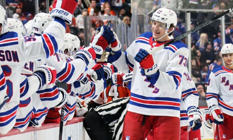 New York Rangers tie franchise record with 10th straight win