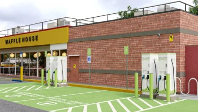 Waffle House hosts federal EV fast chargers, bucks gas-station trend