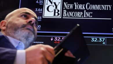 New York Community Bancorp drops 40% and is on hold as troubled bank reportedly looks to cash in