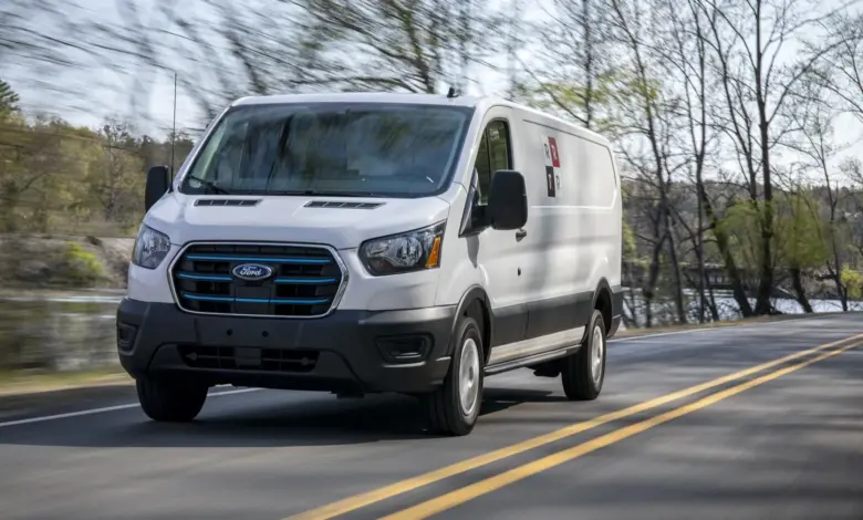 The 2024 Ford E-Transit electric truck has a larger battery and wider operating range