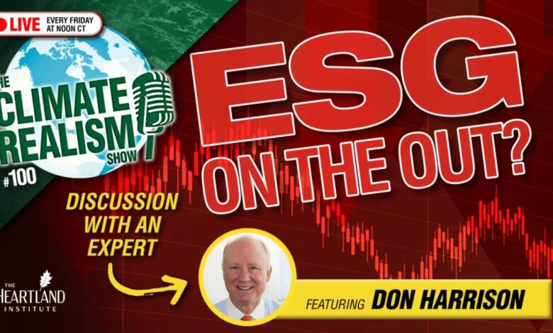 ClimateTV – LIVE at 1PM ET – ESG on the Outs? – Watts Up With That?