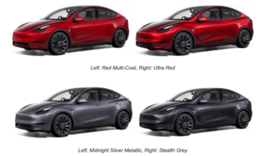 Tesla Model Y colour choices updated in Malaysia - new Ultra Red and Stealth Grey paint