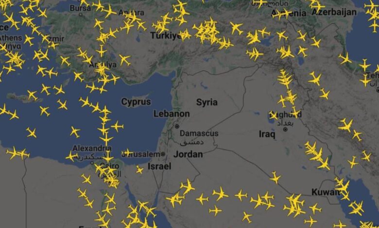 Closing airspace across the Middle East, diverting flights as Iran launches drone attack on Israel