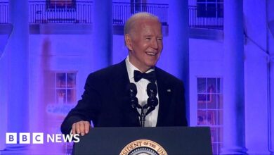 Watch: Biden criticizes Trump at reporters' dinner