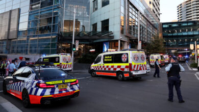 Sydney police said one person was shot and several people were stabbed at the shopping centre