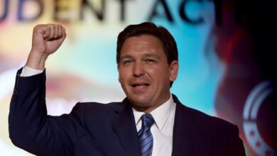 Ron DeSantis tells donors he will raise money for Trump, whose campaign has called him “Sad Little Man”