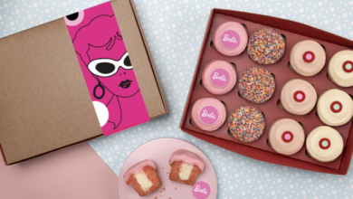 Sprinkle Barbie Pink Velvet Cupcakes in honor of Barbie's 65th anniversary