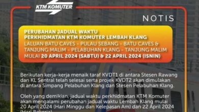 KVDT2 project starts in Port Klang – two KTM Komuter lines affected, new schedule effective Apr 20 released
