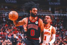 Coby White scored a career-high 42 points as the Bulls edged the Hawks 131-116 in the play-in game