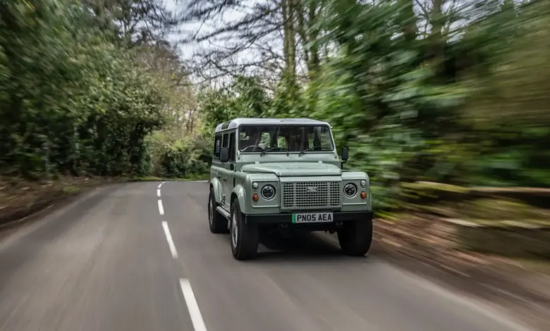 Land Rover EV conversion packs the engine in the wheels, weighing as much as the original