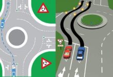 Is changing lanes on a roundabout illegal?