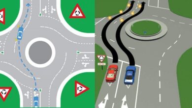 Is changing lanes on a roundabout illegal?