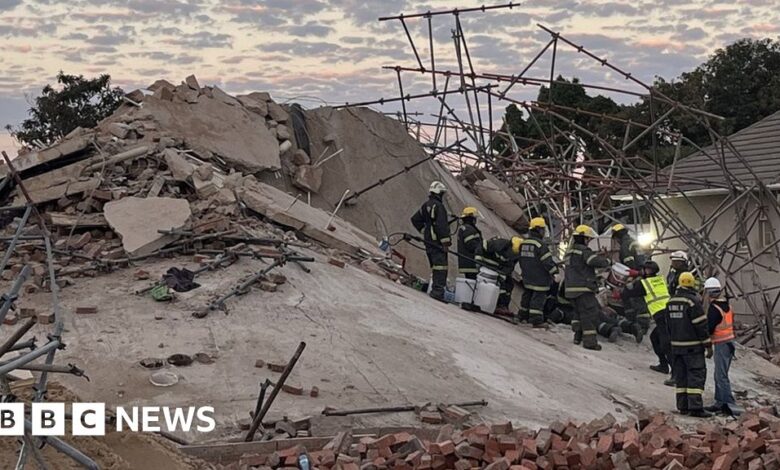 Rescuers contacted 11 survivors in a collapsed building in SA