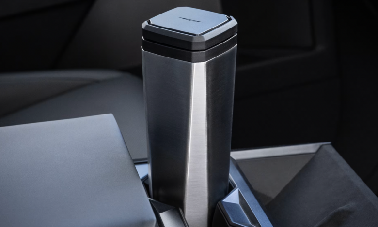 Tesla will sell you a stainless steel travel mug so you can pretend you own a Cybertruck