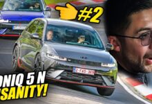 Watch a Hyundai Ioniq 5 N overcome ICE losers during a day of racing at the Nurburgring
