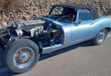This wrecked Jaguar Series 1 E-Type is begging you to turn it into a classic race car