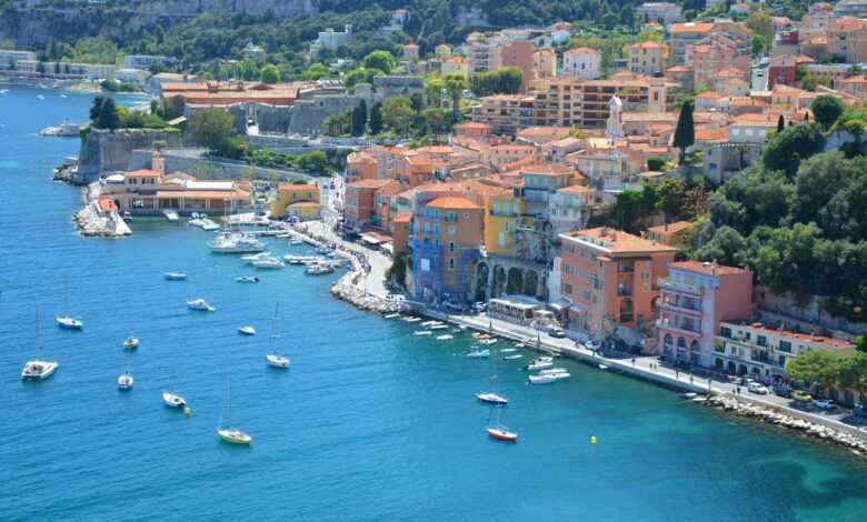 Villefranche sur Mer, seaside town on French Riviera.