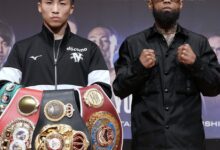 Monster performance: Naoya Inoue took to the mat to knock out Luis Nery in round six