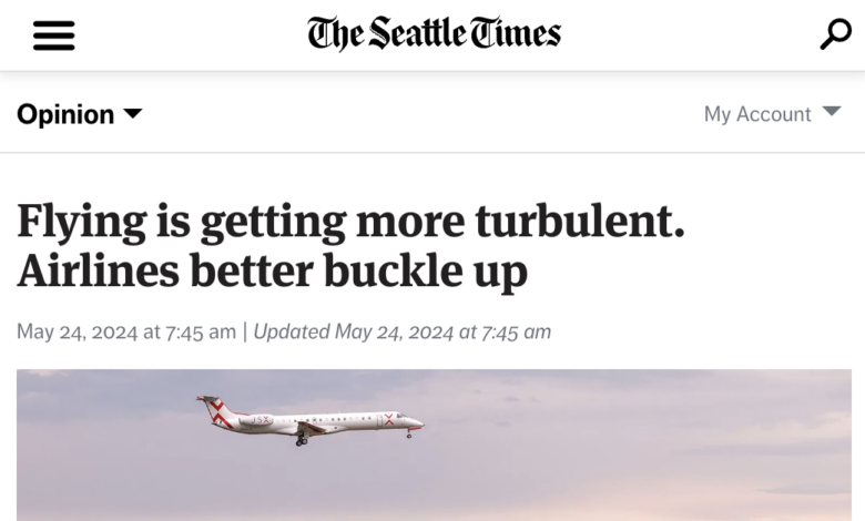 Does global warming increase plane turbulence?