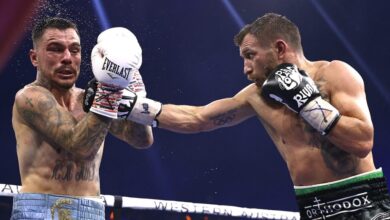 Vasiliy Lomachenko defeated George Kambosos Jr.  in round 11 to become champion again