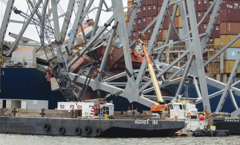 Controlled demolition plan at Baltimore bridge collapse site: NPR