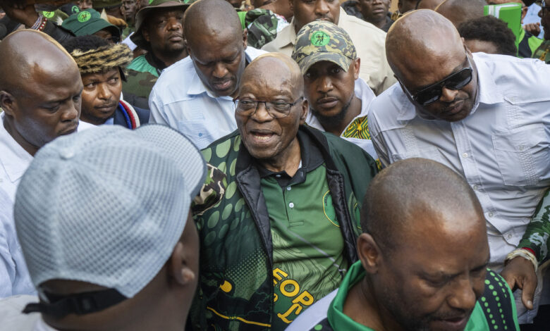 The South African Supreme Court ruled to ban former President Zuma from participating in the election.  : NPR
