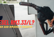 Diesel subsidy scheme offers RM200 per month to diesel owners - pump price will soon go up to RM3.33/litre