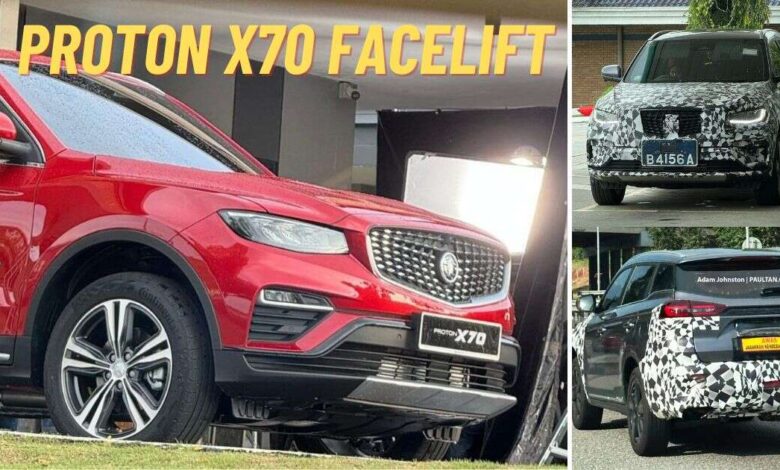 2024 Proton X70 facelift seen undisguised - new headlights, grille and front bumper uncovered