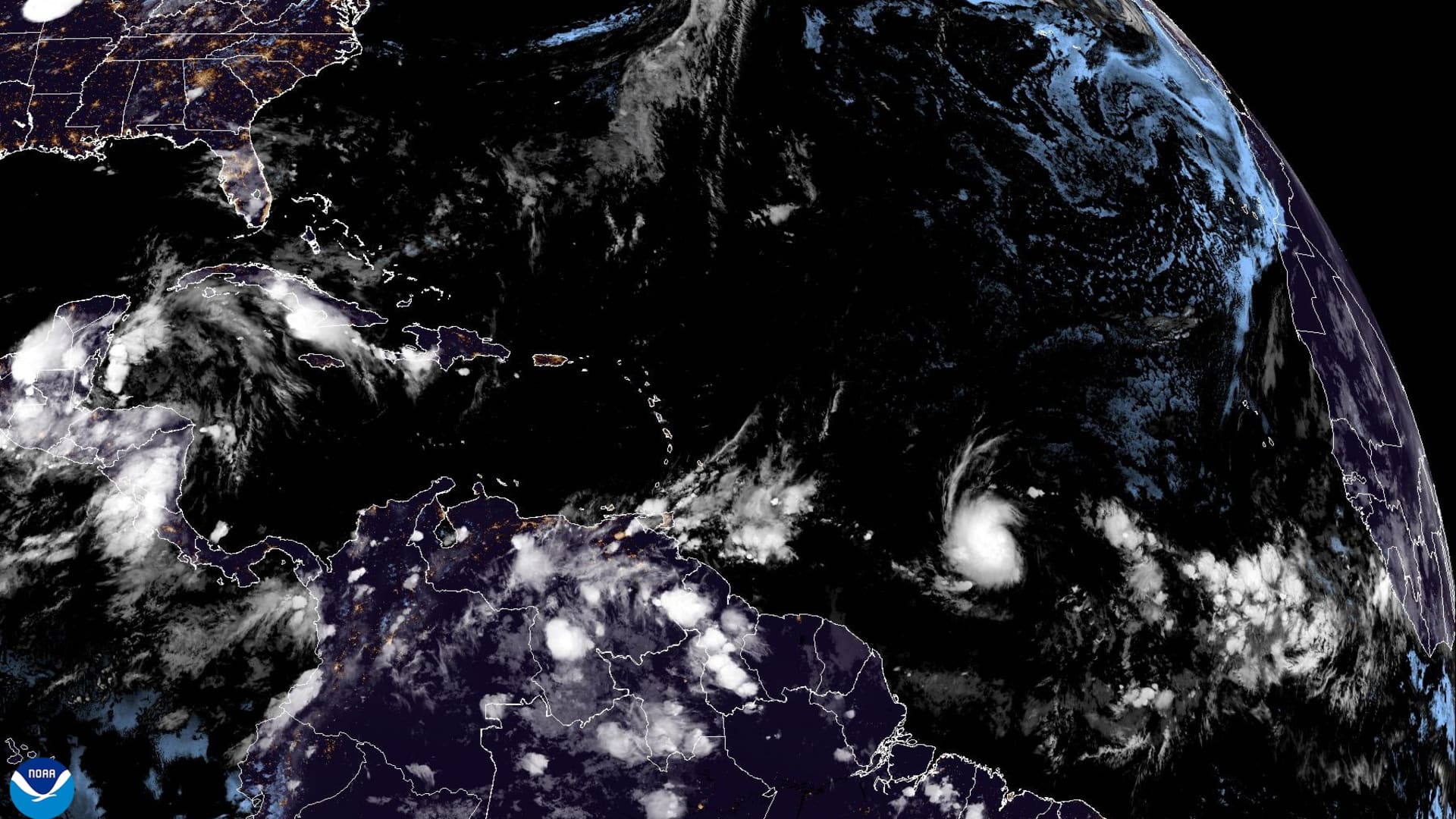 Beryl strengthens into a hurricane in the Atlantic Ocean, expected to