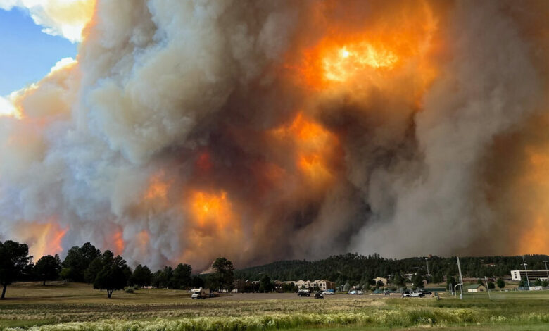 Wildfires in New Mexico forced the village of Ruidoso to evacuate