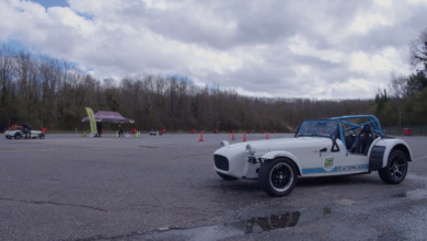 Here's how the Caterham took me from stall to slide in just one day at drift school