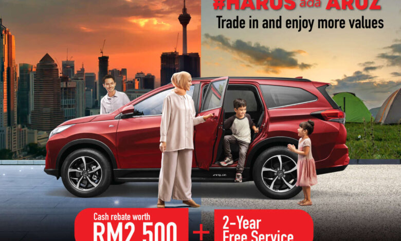 Perodua Aruz now with RM2,500 rebate, two-year free servicing when purchased on trade-in; until June 30