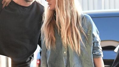 Jennifer Lawrence wore Puddle Jeans style to the airport