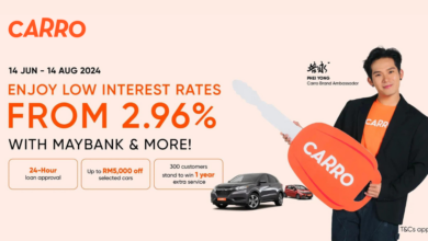 Maybank low interest rate from 2.96% and Carro Certified car approval within 24 hours - promotion until August 14